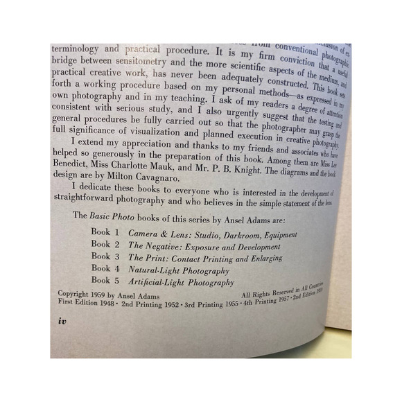 The Negative Exposure Development by Ansel Adams 1959 Hardcvr Vintage - Picture 9 of 10